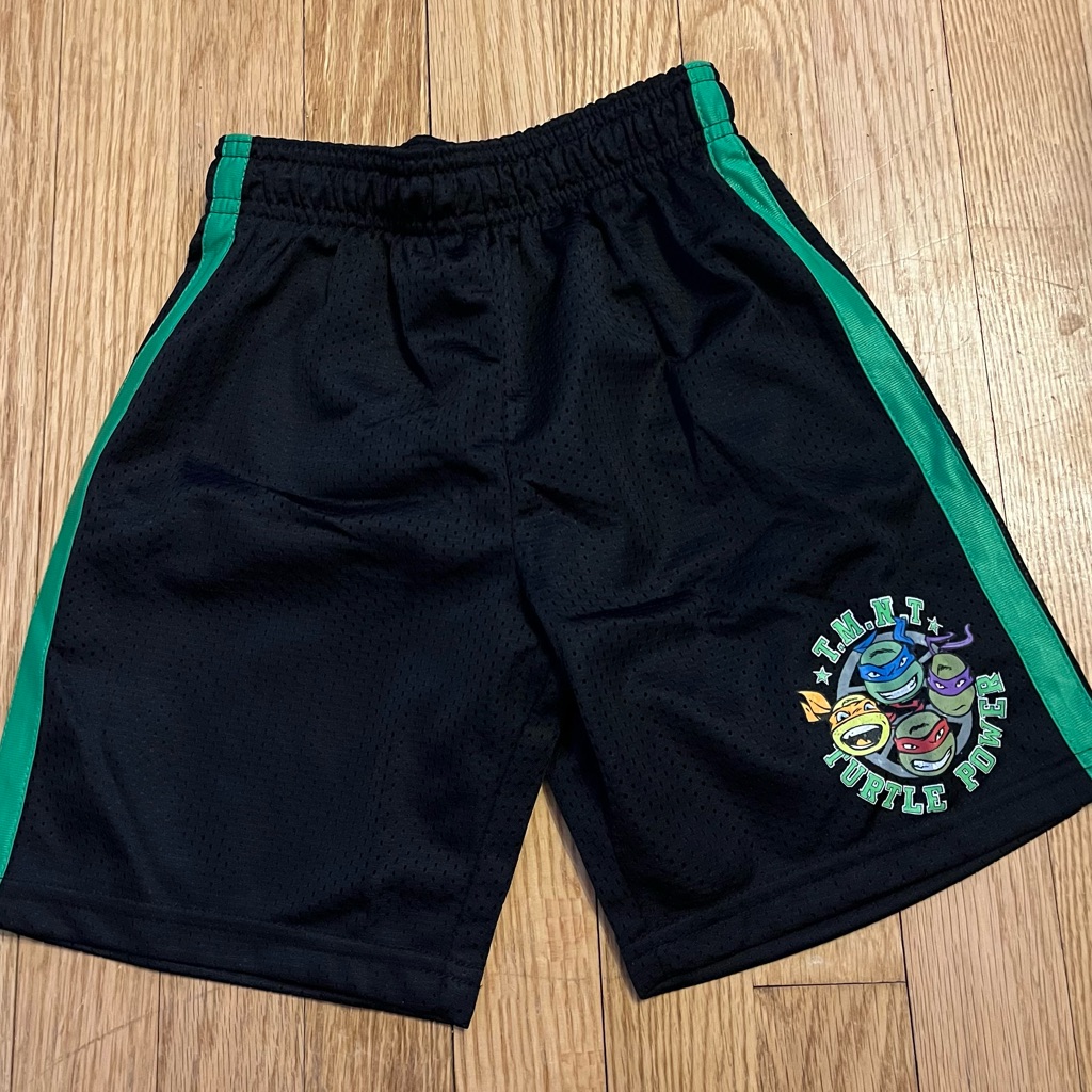Nwot Teenage Ninja Turtles Mesh Shorts - Size 4